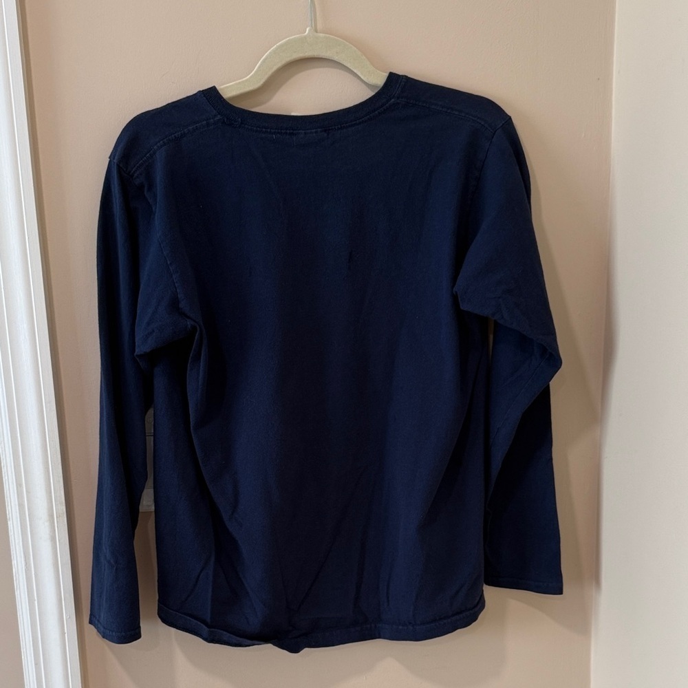 Kids Navy Blue Michigan Long Sleeve Shirt - Picture 3 of 4